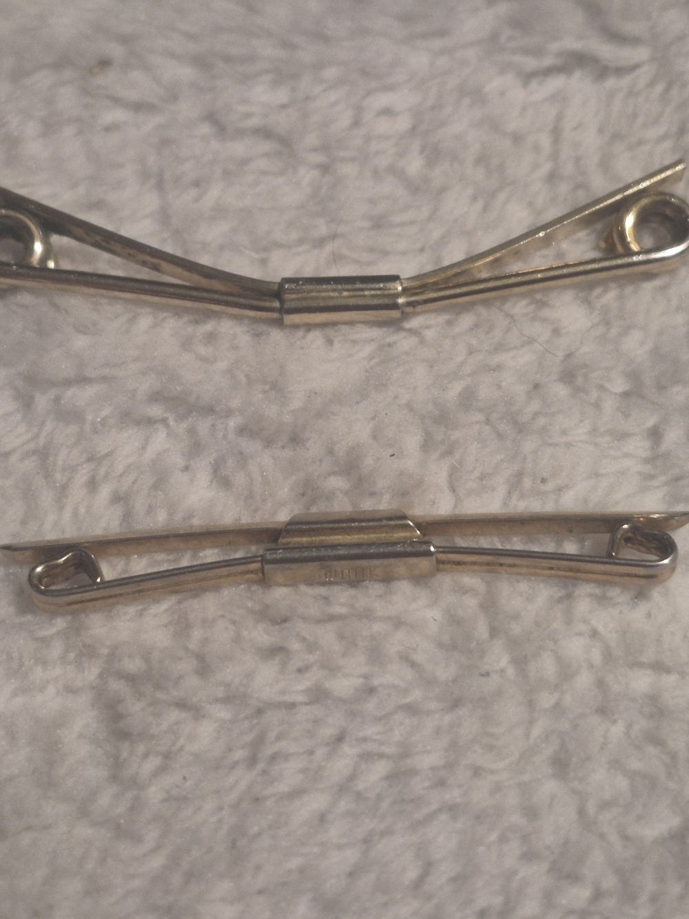 Vintage Gold Tone Collar Bars Swank and Unlabeled Dress Shirt Accessories Lot